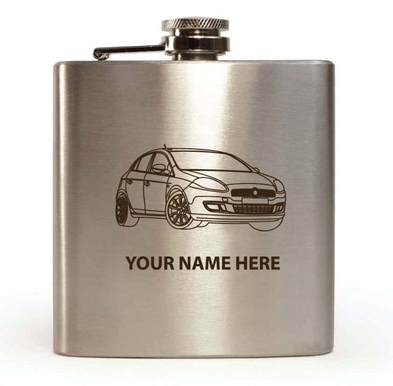 Fiat Bravo- Personalised 6oz Hip Flask