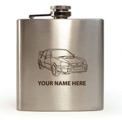 Personalised 6oz Hip Flask Subaru Impreza