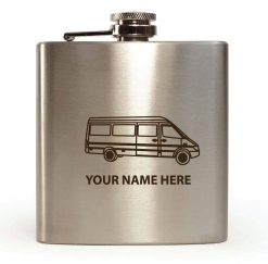 Personalised 6oz Hip Flask Mercedes Sprinter