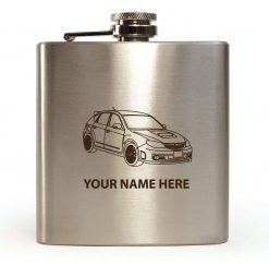 Personalised 6oz Hip Flask Subaru STi