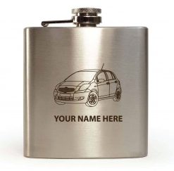 Personalised 6oz Hip Flask Toyota Yaris