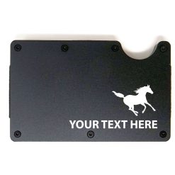 Personalised RFID Metal Credit Card Holder- Galloping horse