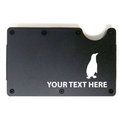 Personalised RFID Metal Credit Card Holder-penguin