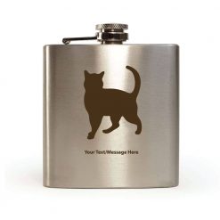 Personalised Hip Flask Cat