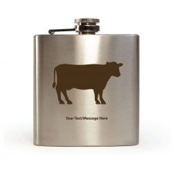 Personalised Hip Flask Cow