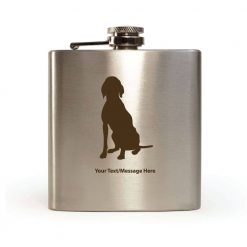 Personalised Hip Flask Sitting Dog
