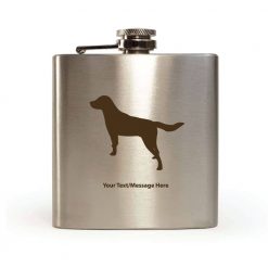 Personalised Hip Flask Labrador Dog
