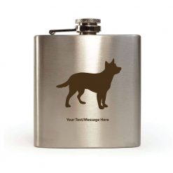 Personalised Hip Flask Dog