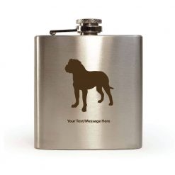Personalised Hip Flask Boxer Dog