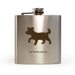 Personalised Hip Flask Dog