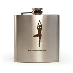 Personalised Hip Flask Yoga