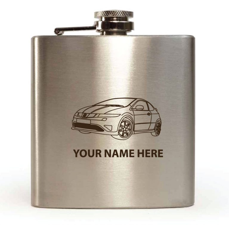 Personalised Hip Flask  Honda  Civic
