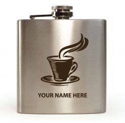 Personalised Hip Flask coffee