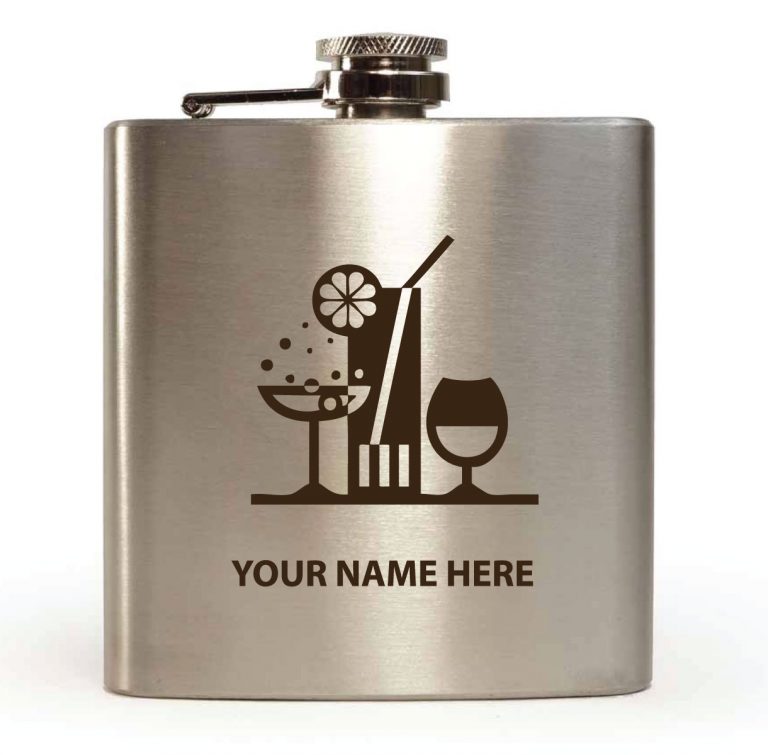 Personalised Hip Flask drinks