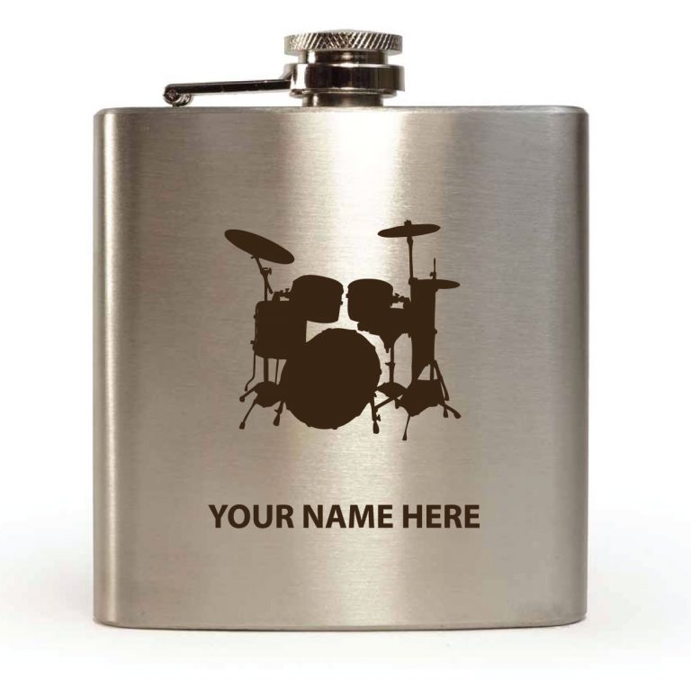 Personalised Hip Flask drum kit#