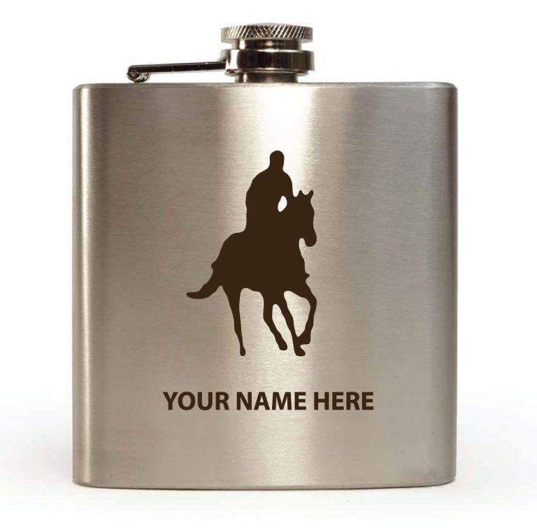 Personalised Hip Flask equestrian