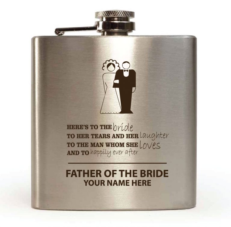 Personalised Hip Flask father of the bride