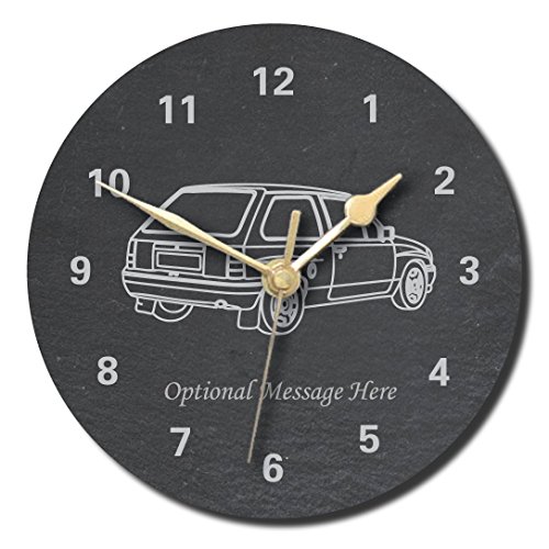 Vauxhall Nova Design Slate Clock - Personalised with text of your choice (Lar...