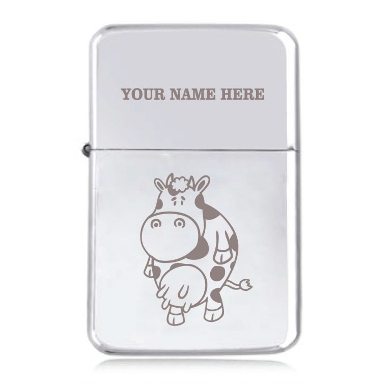 Personalised Lighter Cute Cow